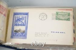 COLLECTION D'AIRMAIL FDCS DE PLUS DE 130 PIÈCES DES ÉTATS-UNIS DES ANNÉES 1920-1940 DANS L'ALBUM C7 C31