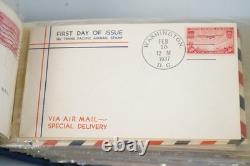 COLLECTION D'AIRMAIL FDCS DE PLUS DE 130 PIÈCES DES ÉTATS-UNIS DES ANNÉES 1920-1940 DANS L'ALBUM C7 C31
