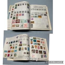 COLLECTION D'ALBUM DE TIMBRES ÉTRANGERS MONDIAUX EN GROS - 2 600 TIMBRES DIFFÉRENTS (SANS ÉTATS-UNIS)