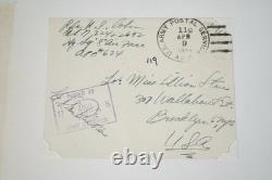 COLLECTION DE 65 ENVELOPPES DU BUREAU DE POSTE DE L'ARMÉE AMÉRICAINE DES ANNÉES 1940 STOCKÉES DANS UN ALBUM