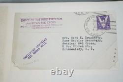 COLLECTION DE 65 ENVELOPPES DU BUREAU DE POSTE DE L'ARMÉE AMÉRICAINE DES ANNÉES 1940 STOCKÉES DANS UN ALBUM