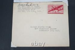 COLLECTION DE 65 ENVELOPPES DU BUREAU DE POSTE DE L'ARMÉE AMÉRICAINE DES ANNÉES 1940 STOCKÉES DANS UN ALBUM