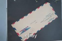 COLLECTION DE 65 ENVELOPPES DU BUREAU DE POSTE DE L'ARMÉE AMÉRICAINE DES ANNÉES 1940 STOCKÉES DANS UN ALBUM