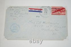 COLLECTION DE 65 ENVELOPPES DU BUREAU DE POSTE DE L'ARMÉE AMÉRICAINE DES ANNÉES 1940 STOCKÉES DANS UN ALBUM