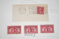 COLLECTION DE CANCELLATIONS DU XXe SIÈCLE DES ÉTATS-UNIS DE PLUS DE 1 200 TIMBRES CONSERVÉS DANS UN ALBUM