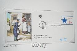 COLLECTION DE PLUS DE 30 FDCS PUGH PEINTS À LA MAIN DES ANNÉES 1990 AUX ÉTATS-UNIS STOCKÉS DANS UN ALBUM