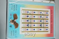 COLLECTION DE PLUS DE 30 FDCS PUGH PEINTS À LA MAIN DES ANNÉES 1990 AUX ÉTATS-UNIS STOCKÉS DANS UN ALBUM