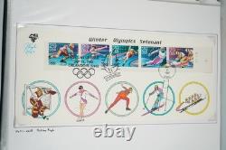 COLLECTION DE PLUS DE 30 FDCS PUGH PEINTS À LA MAIN DES ANNÉES 1990 AUX ÉTATS-UNIS STOCKÉS DANS UN ALBUM