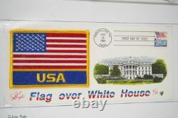 COLLECTION DE PLUS DE 30 FDCS PUGH PEINTS À LA MAIN DES ANNÉES 1990 AUX ÉTATS-UNIS STOCKÉS DANS UN ALBUM