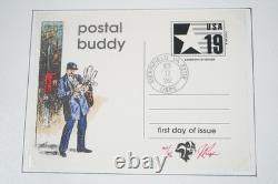 COLLECTION DE PLUS DE 30 FDCS PUGH PEINTS À LA MAIN DES ANNÉES 1990 AUX ÉTATS-UNIS STOCKÉS DANS UN ALBUM