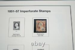 COLLECTION DE TIMBRES AMÉRICAINS DES ANNÉES 1850 À 2001 DE PLUS DE 1000 TIMBRES NEUFS ET USAGÉS STOCKÉS DANS UN ALBUM PATRIMONIAL