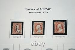 COLLECTION DE TIMBRES AMÉRICAINS DES ANNÉES 1850 À 2001 DE PLUS DE 1000 TIMBRES NEUFS ET USAGÉS STOCKÉS DANS UN ALBUM PATRIMONIAL