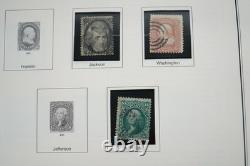 COLLECTION DE TIMBRES AMÉRICAINS DES ANNÉES 1850 À 2001 DE PLUS DE 1000 TIMBRES NEUFS ET USAGÉS STOCKÉS DANS UN ALBUM PATRIMONIAL
