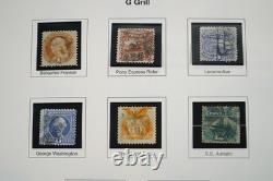 COLLECTION DE TIMBRES AMÉRICAINS DES ANNÉES 1850 À 2001 DE PLUS DE 1000 TIMBRES NEUFS ET USAGÉS STOCKÉS DANS UN ALBUM PATRIMONIAL