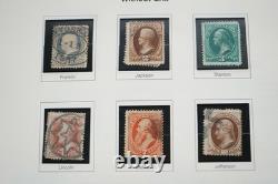 COLLECTION DE TIMBRES AMÉRICAINS DES ANNÉES 1850 À 2001 DE PLUS DE 1000 TIMBRES NEUFS ET USAGÉS STOCKÉS DANS UN ALBUM PATRIMONIAL