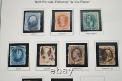 COLLECTION DE TIMBRES AMÉRICAINS DES ANNÉES 1850 À 2001 DE PLUS DE 1000 TIMBRES NEUFS ET USAGÉS STOCKÉS DANS UN ALBUM PATRIMONIAL