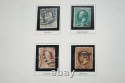 COLLECTION DE TIMBRES AMÉRICAINS DES ANNÉES 1850 À 2001 DE PLUS DE 1000 TIMBRES NEUFS ET USAGÉS STOCKÉS DANS UN ALBUM PATRIMONIAL