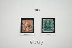 COLLECTION DE TIMBRES AMÉRICAINS DES ANNÉES 1850 À 2001 DE PLUS DE 1000 TIMBRES NEUFS ET USAGÉS STOCKÉS DANS UN ALBUM PATRIMONIAL