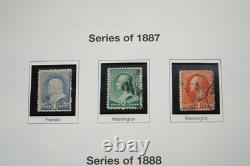 COLLECTION DE TIMBRES AMÉRICAINS DES ANNÉES 1850 À 2001 DE PLUS DE 1000 TIMBRES NEUFS ET USAGÉS STOCKÉS DANS UN ALBUM PATRIMONIAL