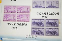 COLLECTION DE TIMBRES AMÉRICAINS DES ANNÉES 1940-1960 DE PLUS DE 325 BLOCS NEUFS DANS UN ALBUM