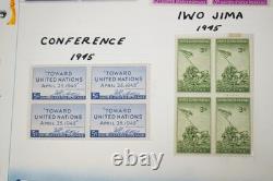 COLLECTION DE TIMBRES AMÉRICAINS DES ANNÉES 1940-1960 DE PLUS DE 325 BLOCS NEUFS DANS UN ALBUM