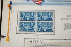 COLLECTION DE TIMBRES AMÉRICAINS DES ANNÉES 1940-1960 DE PLUS DE 325 BLOCS NEUFS DANS UN ALBUM