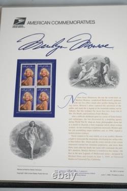 COLLECTION DE TIMBRES AMÉRICAINS DES ANNÉES 1990, 72 PANNEAUX DE TIMBRES #440-509 ENREGISTRÉS DANS UN ALBUM WHITE ACE