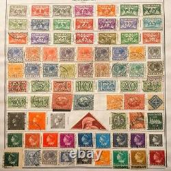 COLLECTION DE TIMBRES ANTIQUES DES PAYS-BAS 500 SUR FEUILLES D'ALBUM 1865-1965 - HOLLANDE