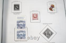 COLLECTION DE TIMBRES DE 450+ EN MINT ET UTILISÉS DES ÉTATS-UNIS DES ANNÉES 1990-2000 STOCKÉS DANS UN ALBUM HARRIS