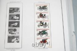 COLLECTION DE TIMBRES DE 450+ EN MINT ET UTILISÉS DES ÉTATS-UNIS DES ANNÉES 1990-2000 STOCKÉS DANS UN ALBUM HARRIS