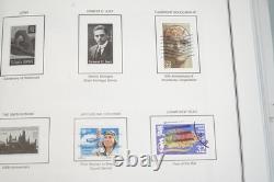 COLLECTION DE TIMBRES DE 450+ EN MINT ET UTILISÉS DES ÉTATS-UNIS DES ANNÉES 1990-2000 STOCKÉS DANS UN ALBUM HARRIS