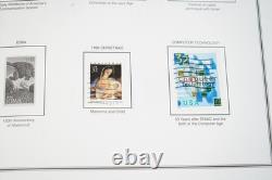COLLECTION DE TIMBRES DE 450+ EN MINT ET UTILISÉS DES ÉTATS-UNIS DES ANNÉES 1990-2000 STOCKÉS DANS UN ALBUM HARRIS