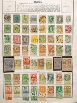COLLECTION DE TIMBRES DE BELGIQUE SUR pages d’album 700+ commence en 1865. Y COMPRIS LE JEU GÉN. PATTON