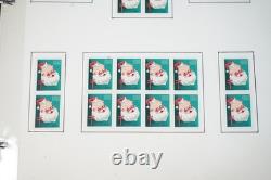 COLLECTION DE TIMBRES DE NOËL AMÉRICAINS DES ANNÉES 1950-1990 DE PLUS DE 80 FEUILLES ET DANS 2 ALBUMS