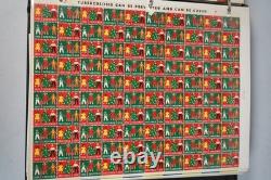 COLLECTION DE TIMBRES DE NOËL AMÉRICAINS DES ANNÉES 1950-1990 DE PLUS DE 80 FEUILLES ET DANS 2 ALBUMS