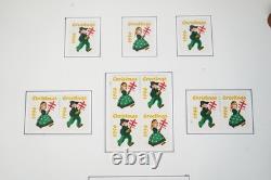 COLLECTION DE TIMBRES DE NOËL AMÉRICAINS DES ANNÉES 1950-1990 DE PLUS DE 80 FEUILLES ET DANS 2 ALBUMS