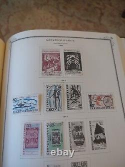 COLLECTION DE TIMBRES DE TCHÉCOSLOVAQUIE Bel album Scott Specialty 1973 Tops PLUS