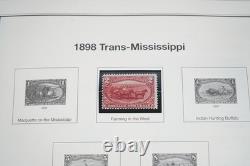 COLLECTION DE TIMBRES DES ÉTATS-UNIS DES ANNÉES 1890 À 1980 DE PLUS DE 650 TIMBRES NEUFS ET USAGÉS STOCKÉS DANS UN ALBUM MYSTIC