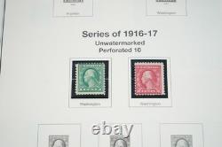 COLLECTION DE TIMBRES DES ÉTATS-UNIS DES ANNÉES 1890 À 1980 DE PLUS DE 650 TIMBRES NEUFS ET USAGÉS STOCKÉS DANS UN ALBUM MYSTIC