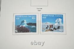 COLLECTION DE TIMBRES DU GROENLAND 1987-2010, PLUS DE 325 TIMBRES NEUFS ET USAGÉS, CONSERVÉS DANS UN ALBUM