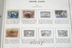 COLLECTION DE TIMBRES ET ENVELOPPES DES ÉTATS-UNIS 1870-1970, PLUS DE 1 300 TIMBRES ET PLUS DE 35 ENVELOPPES STOCKÉS DANS UN ALBUM HARRIS