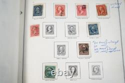 COLLECTION DE TIMBRES ET ENVELOPPES DES ÉTATS-UNIS 1870-1970, PLUS DE 1 300 TIMBRES ET PLUS DE 35 ENVELOPPES STOCKÉS DANS UN ALBUM HARRIS