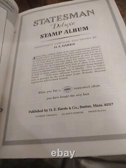 COLLECTION DE TIMBRES MONDIALE MASSIVE DANS L'ALBUM DELUXE HE HARRIS STATESMAN DES ANNÉES 1800 ET SUIVANTES