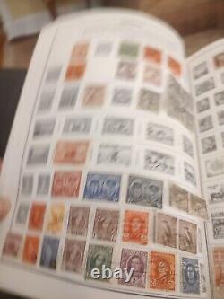 COLLECTION DE TIMBRES MONDIALE MASSIVE DANS L'ALBUM DELUXE HE HARRIS STATESMAN DES ANNÉES 1800 ET SUIVANTES