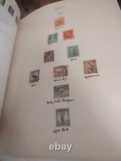 COLLECTION DE TIMBRES MONDIALE MASSIVE DANS L'ALBUM DELUXE HE HARRIS STATESMAN DES ANNÉES 1800 ET SUIVANTES