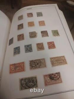 COLLECTION DE TIMBRES MONDIALE MASSIVE DANS L'ALBUM DELUXE HE HARRIS STATESMAN DES ANNÉES 1800 ET SUIVANTES