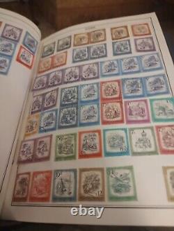 COLLECTION DE TIMBRES MONDIALE MASSIVE DANS L'ALBUM DELUXE HE HARRIS STATESMAN DES ANNÉES 1800 Fwd