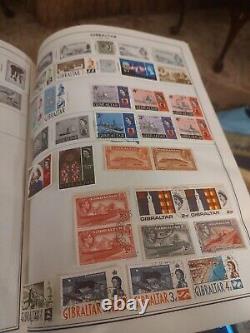 COLLECTION DE TIMBRES MONDIALE MASSIVE DANS L'ALBUM DELUXE HE HARRIS STATESMAN DES ANNÉES 1800 Fwd