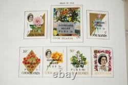 COLLECTION DE TIMBRES NEUFS DES ÎLES COOK 1920-1980, PLUS DE 500 TIMBRES CONSERVÉS DANS UN ALBUM HARRIS