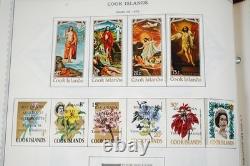 COLLECTION DE TIMBRES NEUFS DES ÎLES COOK 1920-1980, PLUS DE 500 TIMBRES CONSERVÉS DANS UN ALBUM HARRIS